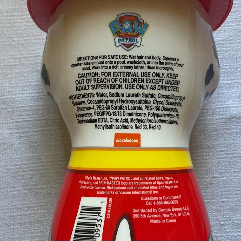 Nickelodeon Paw Patrol 3-in-1 Shampoo, Conditioner, & Body Wash-2 Bottles